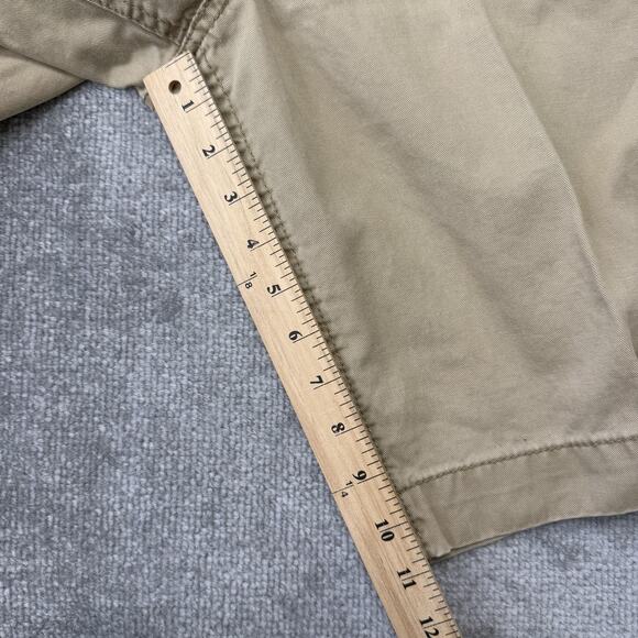 American Eagle Outfitters Shorts Mens 32 Khaki Chino Longer Length Flat Front - Picture 5 of 6
